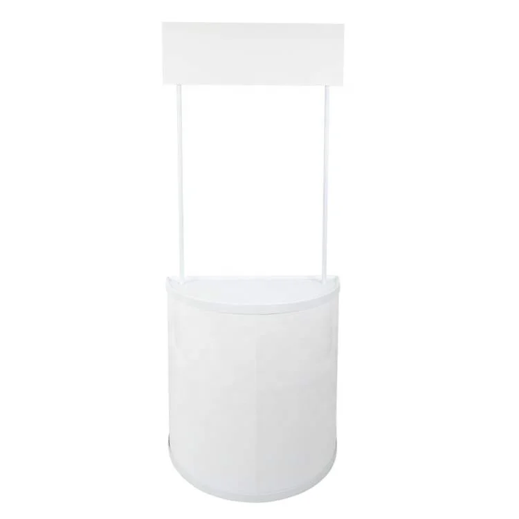 Semicircle Portable Promotional Table Foldable Booth Kiosk Trade Show Display Banner Stand