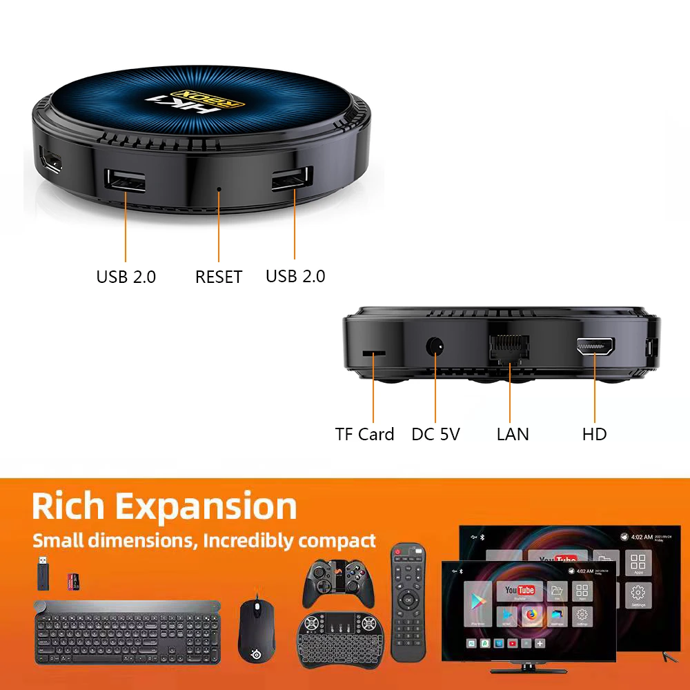 Shizhou Tech OTT 4k Smart Android 11 HK1 RBOX-W2 Super Amlogic S905W2 Quad Core Internet Digital Tv Converter Android Tv Box