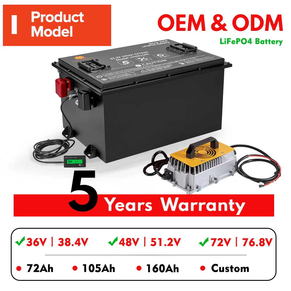 OEM ODM Best electric golf cart battery 36v 48v 60v 72v 50ah 72ah 105ah 160ah lifepo4 golf cart battery
