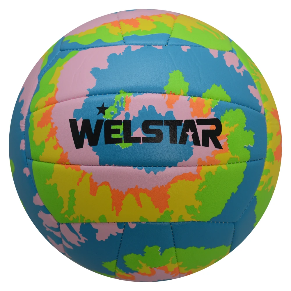 Custom Size 5 volleyball  Machine Stitched PVC leather soft beach volleyball ball