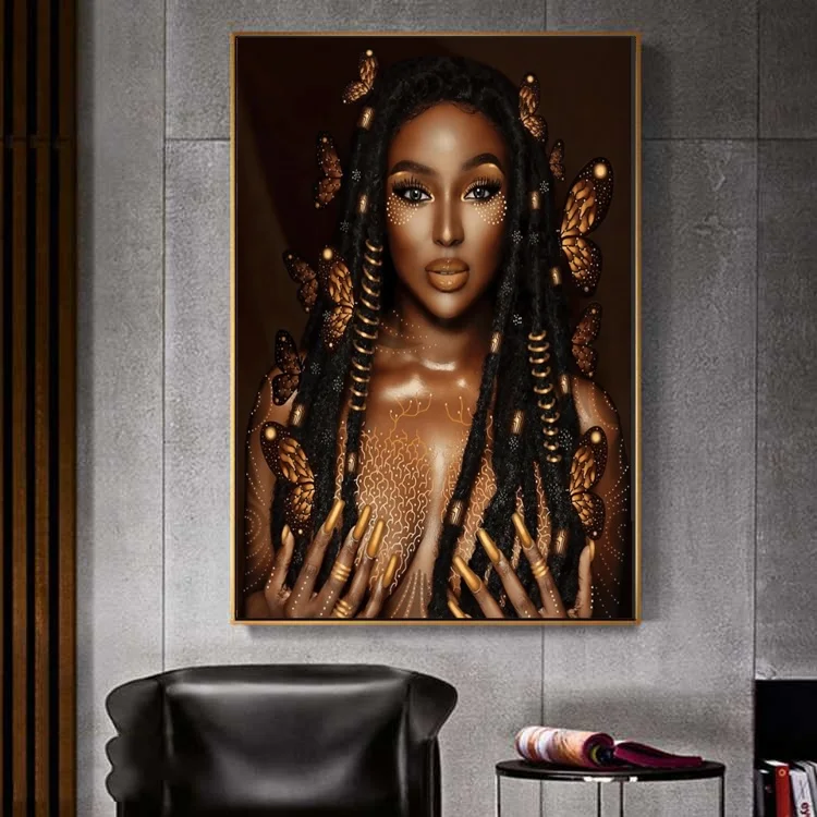 Beautiful artistic nordic minimalist sex male girl wall art painting home interior design Led light nude painting for bathroom