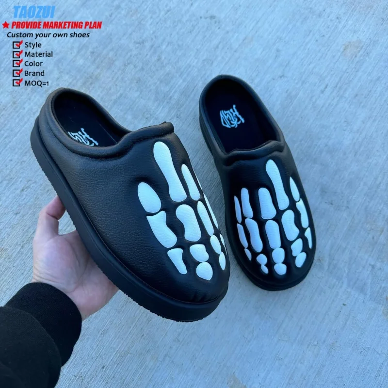 Customize your own brand original logo OEM popular sports slippers Custom sneakers Designer Breathable cotton slippers for man