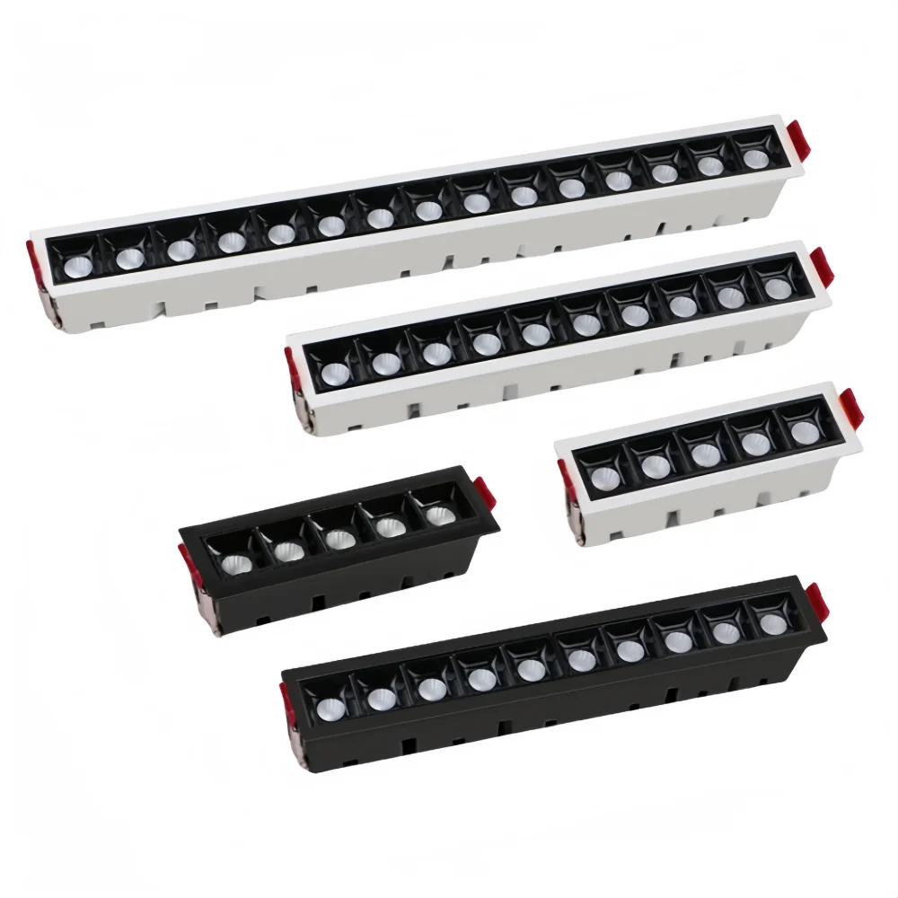 AC110V AC220V 20W LED Ceiling Spotlight Linear Downlight White Black Housing With 5 Head Daylight Warm White For Apartments