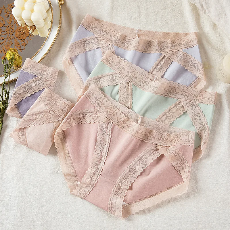 2022 Sexy Women Panties Ice Silk Briefs Seamless Underwear High Waist Pants Comfort Lingerie Female Underpants Thongs