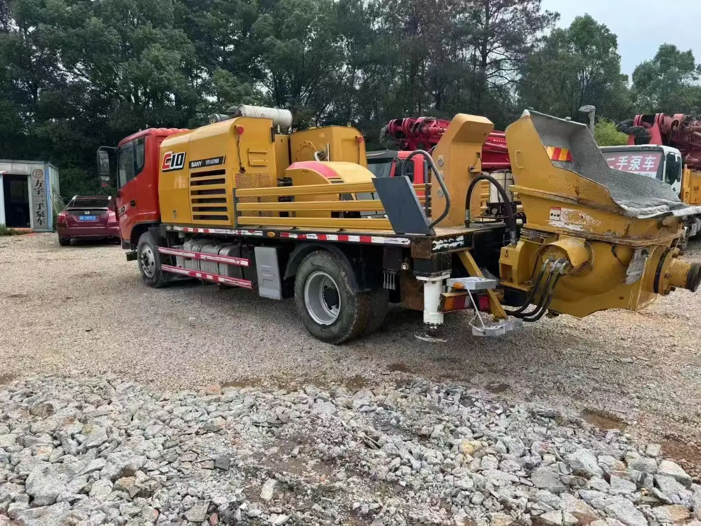 21 Years Sany 9025 Used Concrete Truck Mounted Pump 800m Vertical Conveying Distance FOR Construction Site