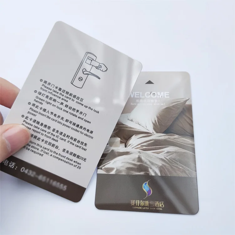 Wholesale Custom T5577 F08 Rfid Key Card Hotel Door 13.56MHZ Room Cards With Chip