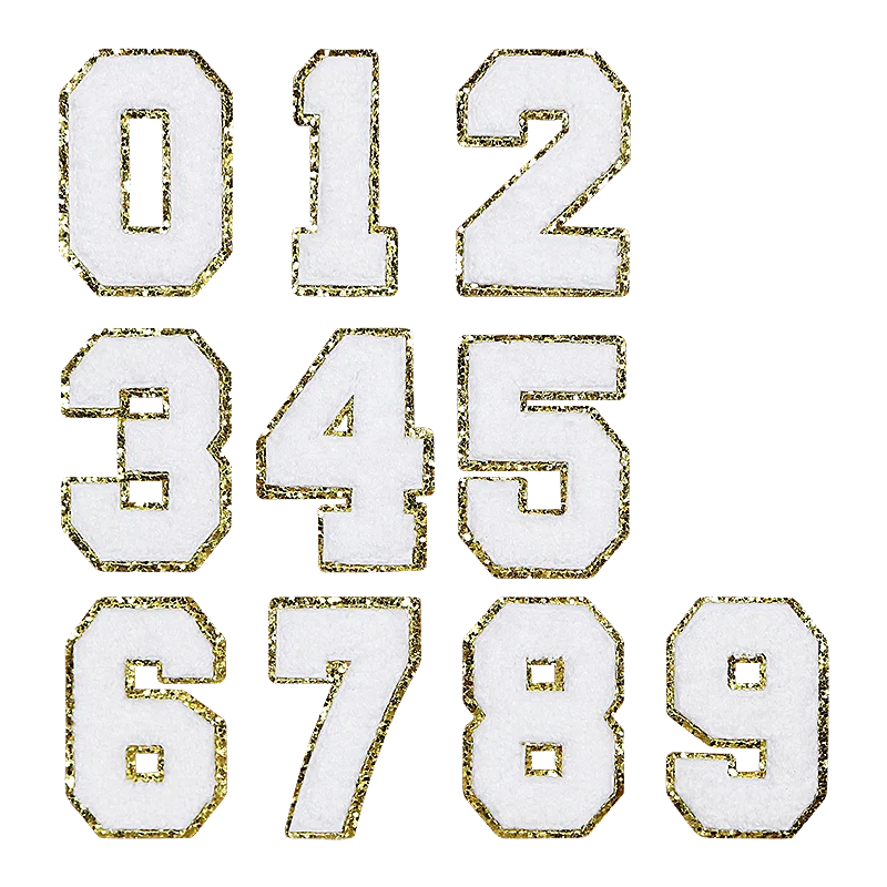 Snow Neil Letter Number Embroidered Applique Iron On Patches For Jackets Cloth Hats Bag Shoe DIY Sew On Patches Stickers