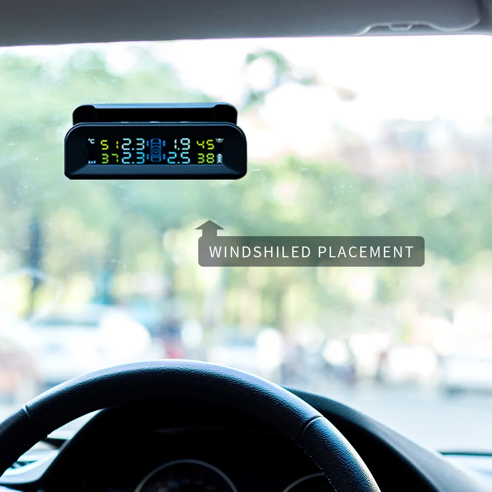 Wireless Automotive Solar Power Real Time Tire Pressure Monitoring System Internal TPMS Sensor Car TPMS Solar Gauge