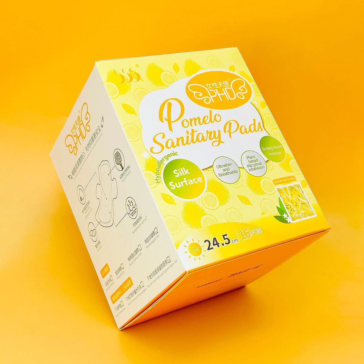 Wholesale Female Organic Cotton Biodegradable Sanitary Pads Comfortable Disposable Sanitary Napkins For Lady