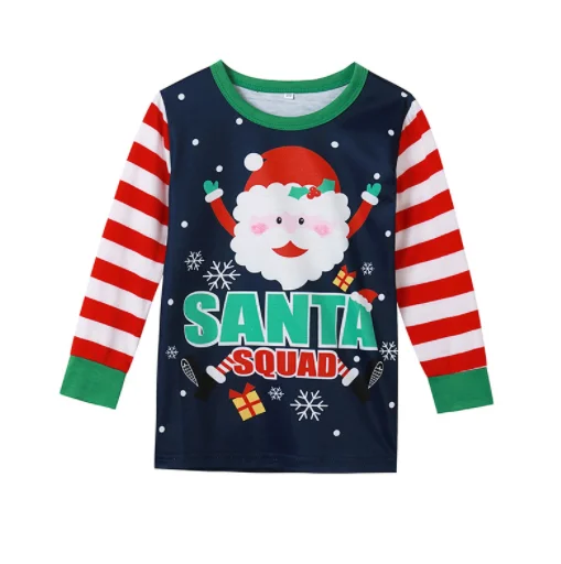 2021 wholesale drop shipping lovely Santa printed family  matching christmas  pajamas sets   family Christmas clothing