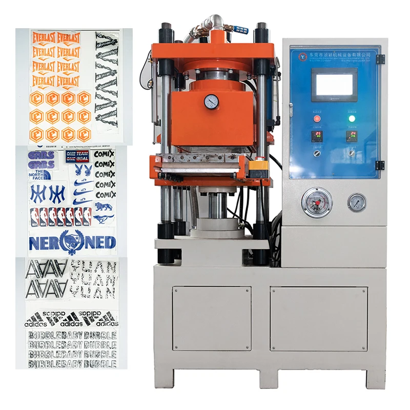 Vacuum plate vulcanizing machine for silicone logo clothing fabric three-dimensional labels