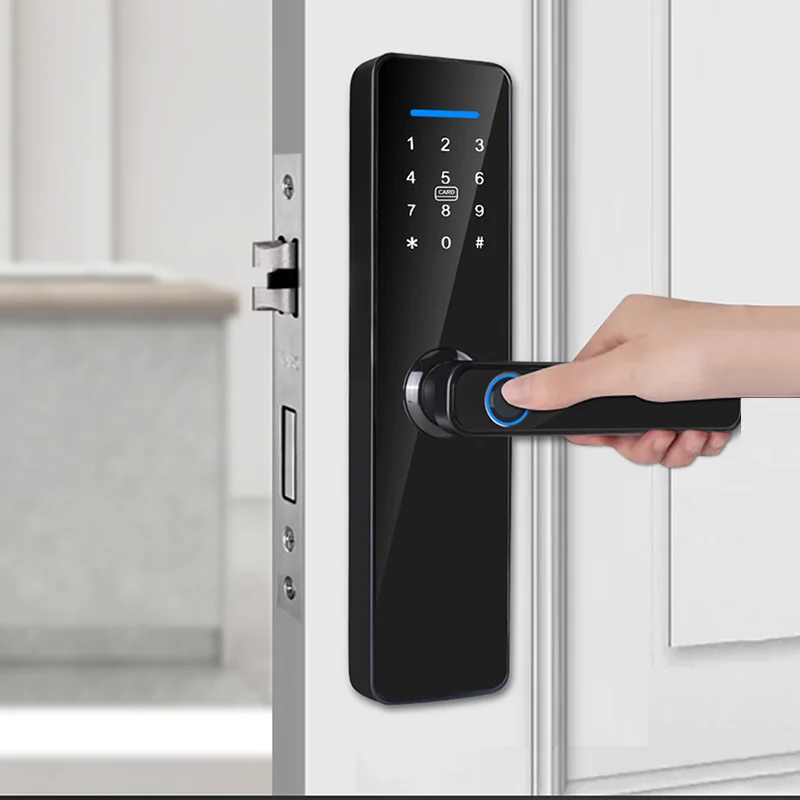 New Super September S811 Fingerprint Door Lock Intelligent Tuya Wifi Smart Locks TTlock With Password Card Smart Digital Lock
