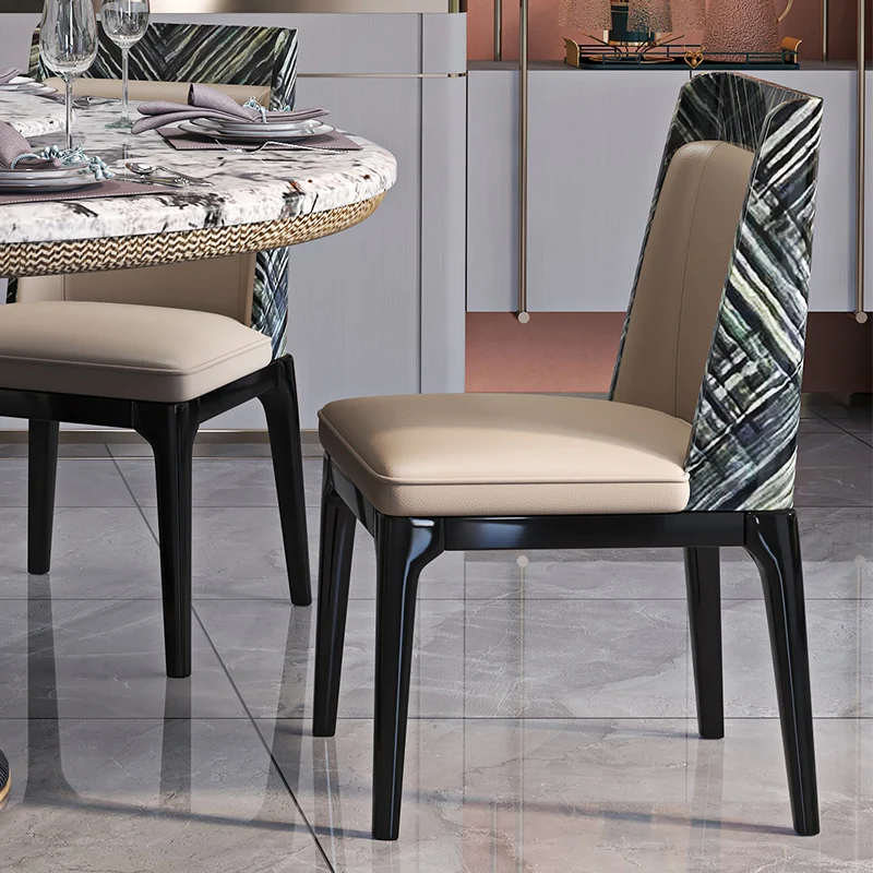 Round Classic Dining Table Luxury Natural Marble rotate Dinning Table Round Dining Table