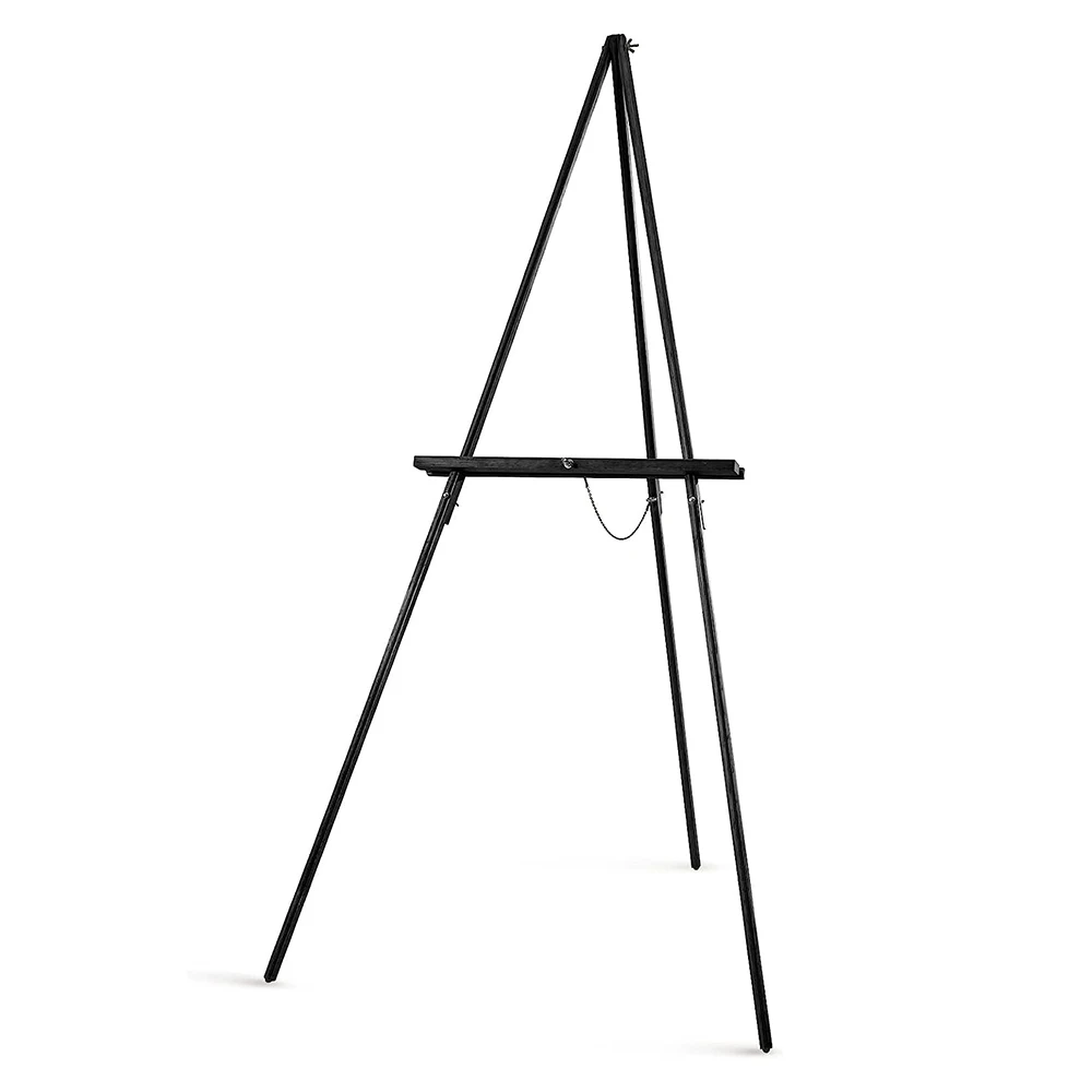 Wooden Display Easel with Adjustable Canvas Holder,A-Frame Tripod Easel Stand Floor Easel for Wedding Signs, Posters, Paintings