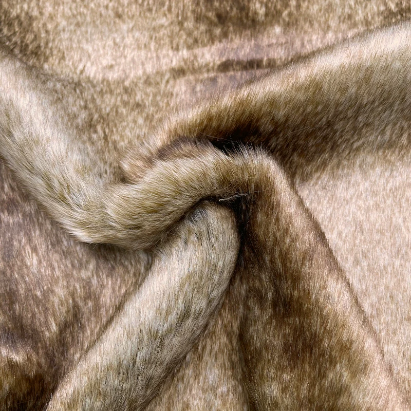 Индивидуальная лиса монгольский полиэстер кролик ткань длинный ворс вязаный норковый мягкий искусственный мех