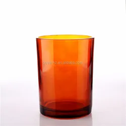 BOYE Роскошные 9oz/10oz персонализированные янтарные шелковые печатные стеклянные ароматизированные свечи банки с бамбуковыми крышками