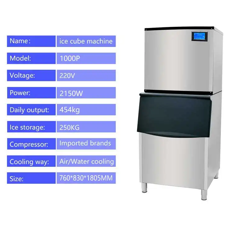Portable Ice Maker parts Restaurant Use Ice cube Machine 500 Kg Home cube Ice Making Machine