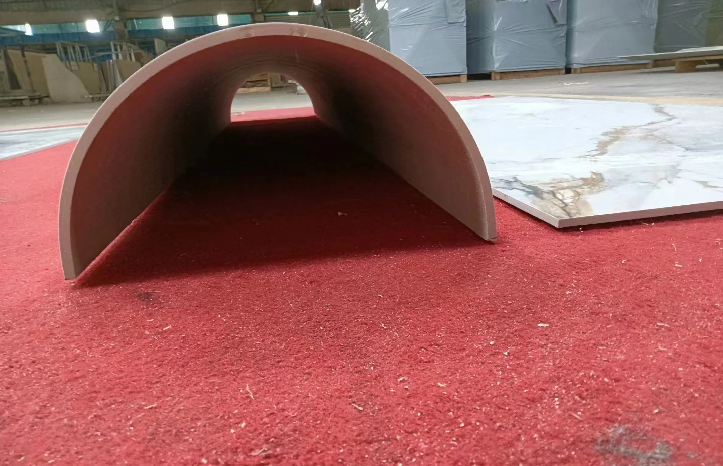 Thermal Bending Sintered Stone Hotel Villa Round-clad Columns Circular Domes Decoration Flexible Sintered Stone Slab