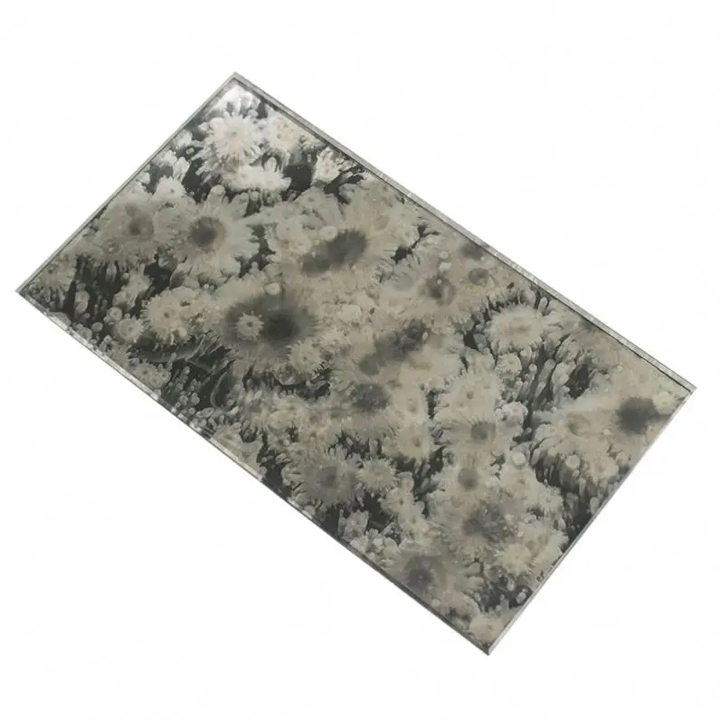 Vintage Industrial Copper Large Round White Etched Tinted Antique Style Wall Mirror