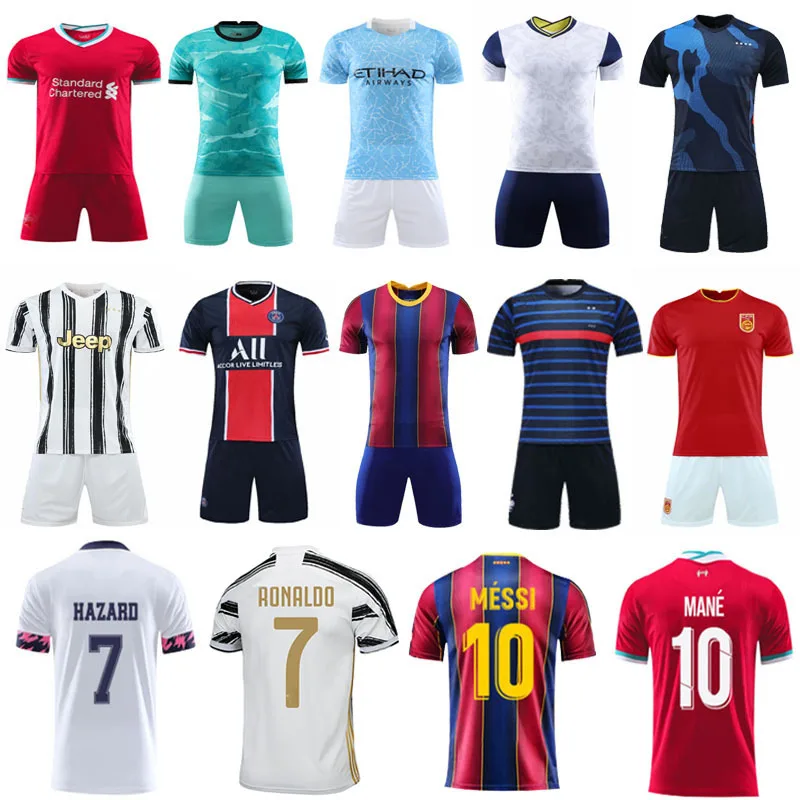 european club plain football imported soccer jersey green custom wear shorts soccer uniforms for man