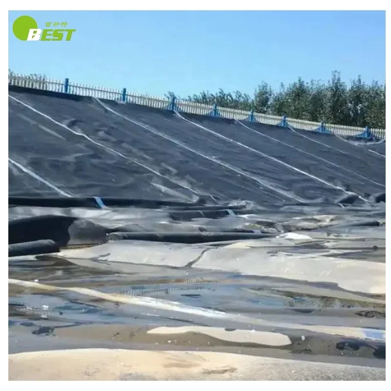 1.5 mm impermeable waterproofing liner hdpe geomembrane for landfill sewage and biogas pond anti-seepage membrane installation