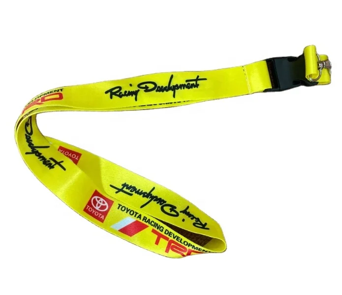 
polyester badge lanyard custom logo jdm lanyard keychain 