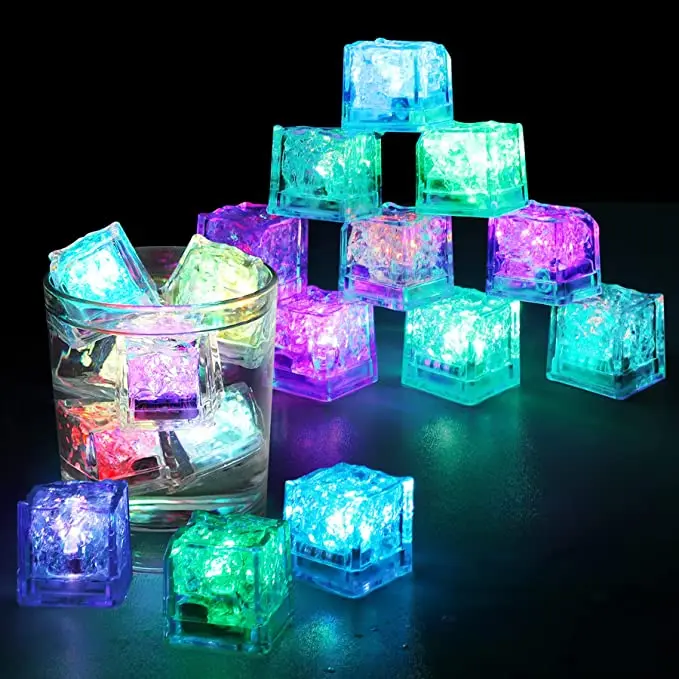 Fantasy Led Ice Cube Flashing Plastic Cube Ice Led Glow Ice Cube For Drink Decoration For Party And Bar