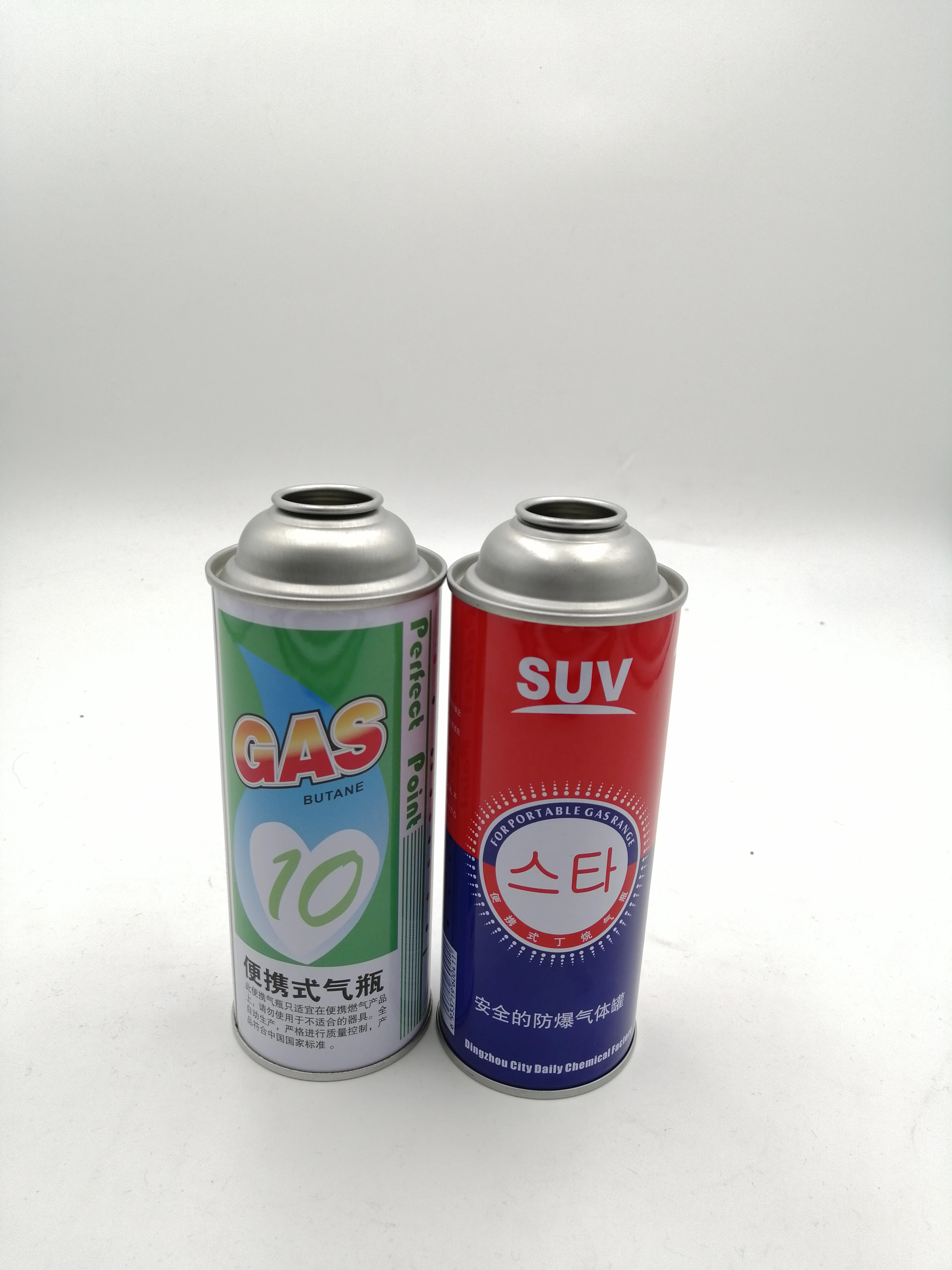 Straight-Wall aerosol  can butane gas can for cassette stove with aerosol valve red cap