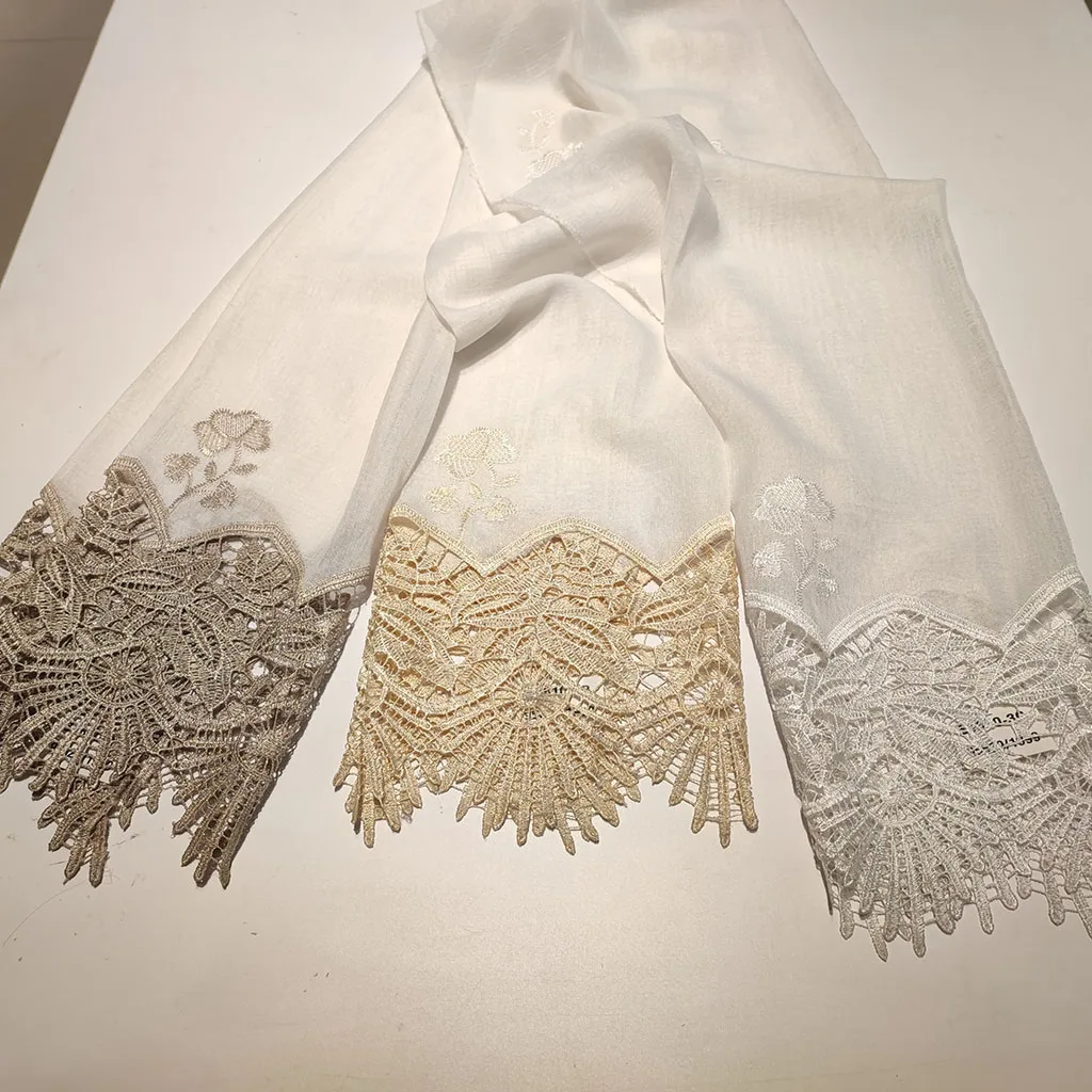 sheer embroidery curtain fabric for living room curtains