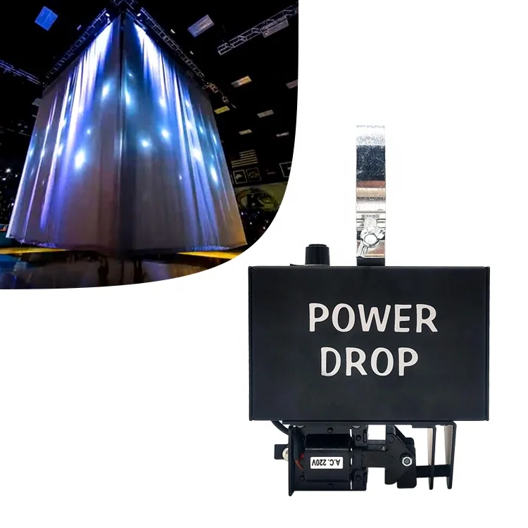Spectacular 100W DMX512 control kabuki curtain drop power for concert dj live show magic stage effect curtain release machine