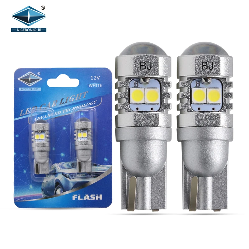 LED bulb T10 W5W 194 501 3030 led super bright canbus light bulb red amber white yellow automotive interior led lights