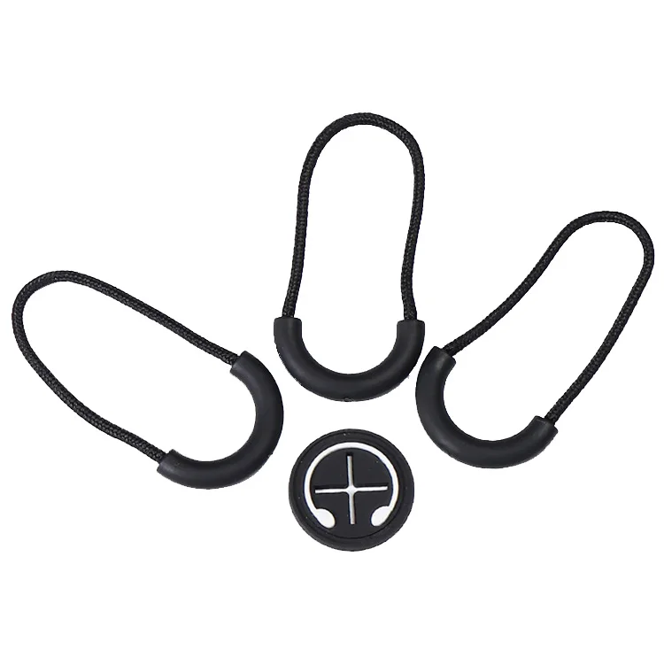 Durable U Shape Replacement Zipper Tab Colorful Rubber Zipper Pull for Backpacks