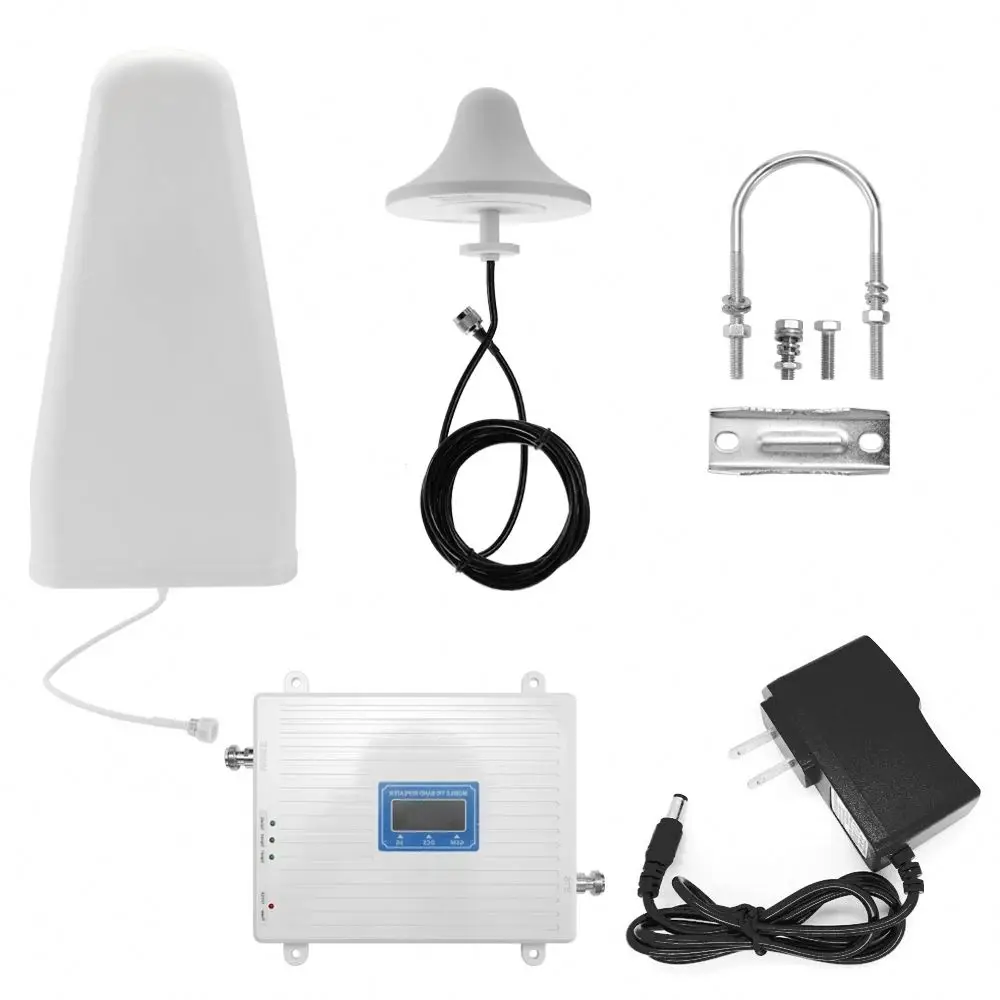 Universal Signal Booster Tri Band Amplifier Kit Network Booster 900 1800 2100 GSM DCS WCDMA 2G/3G/4G  E Repeater Signal Booster