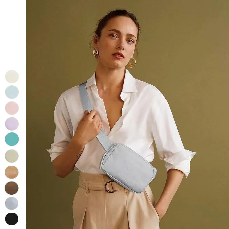 Wholesale Fashion Custom Belt Bag Women Chest Pack Waist Bag Nylon Fanny Pack Waist Pouch Crossbody Bag