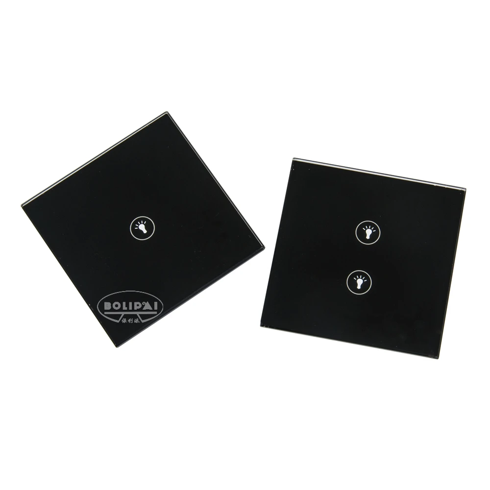 Custom India & Vietnam Market standard wall switch touch switch tempered glass panel
