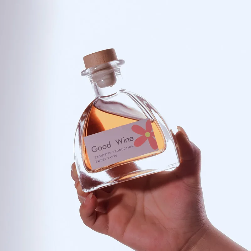 Wholesale 50 100 150 200 250ml High-end Japanese Wine Whisky Vodka Thickened Frosted Glass Cork sealed Tequila Bottle
