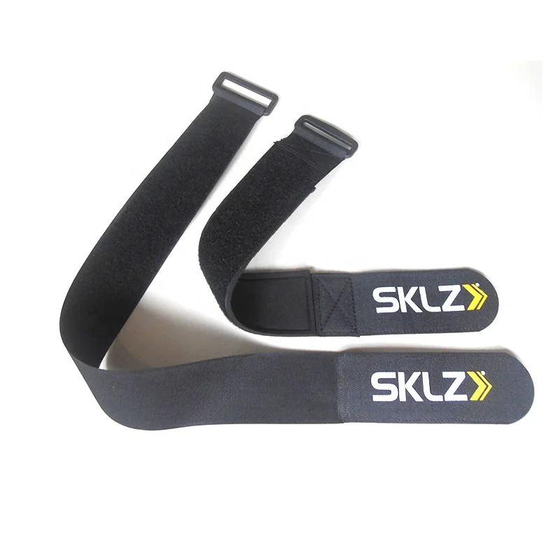 Multipurpose black hook and loop strap with logo printing