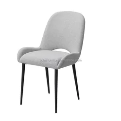 Modern Wholesale Scandinavian Nordic New Design Interior Hospitality Project Four Black metal Velvet Seat upholstered Bar Chair