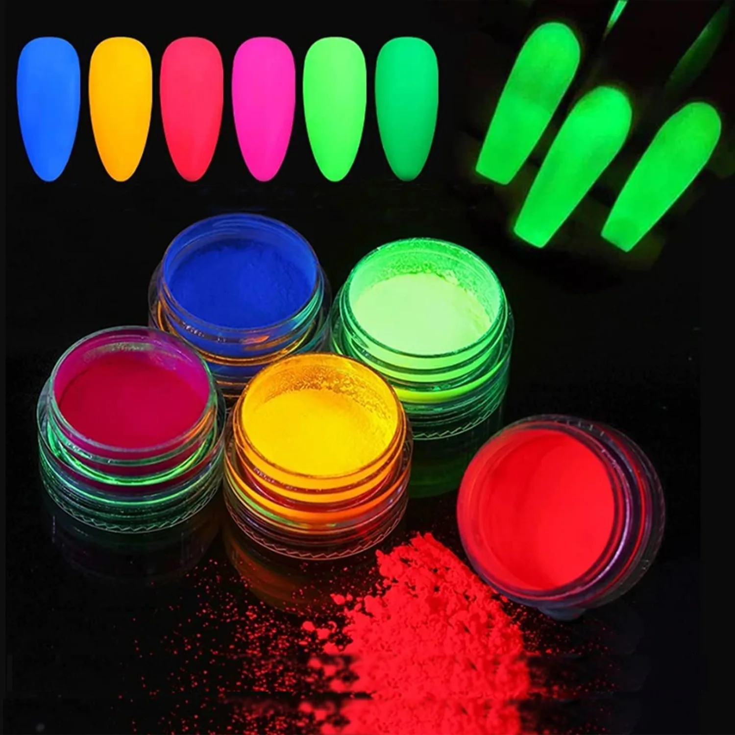 Glow in the dark Fivor brands of acrylic powder nail acrylic powder wholesale