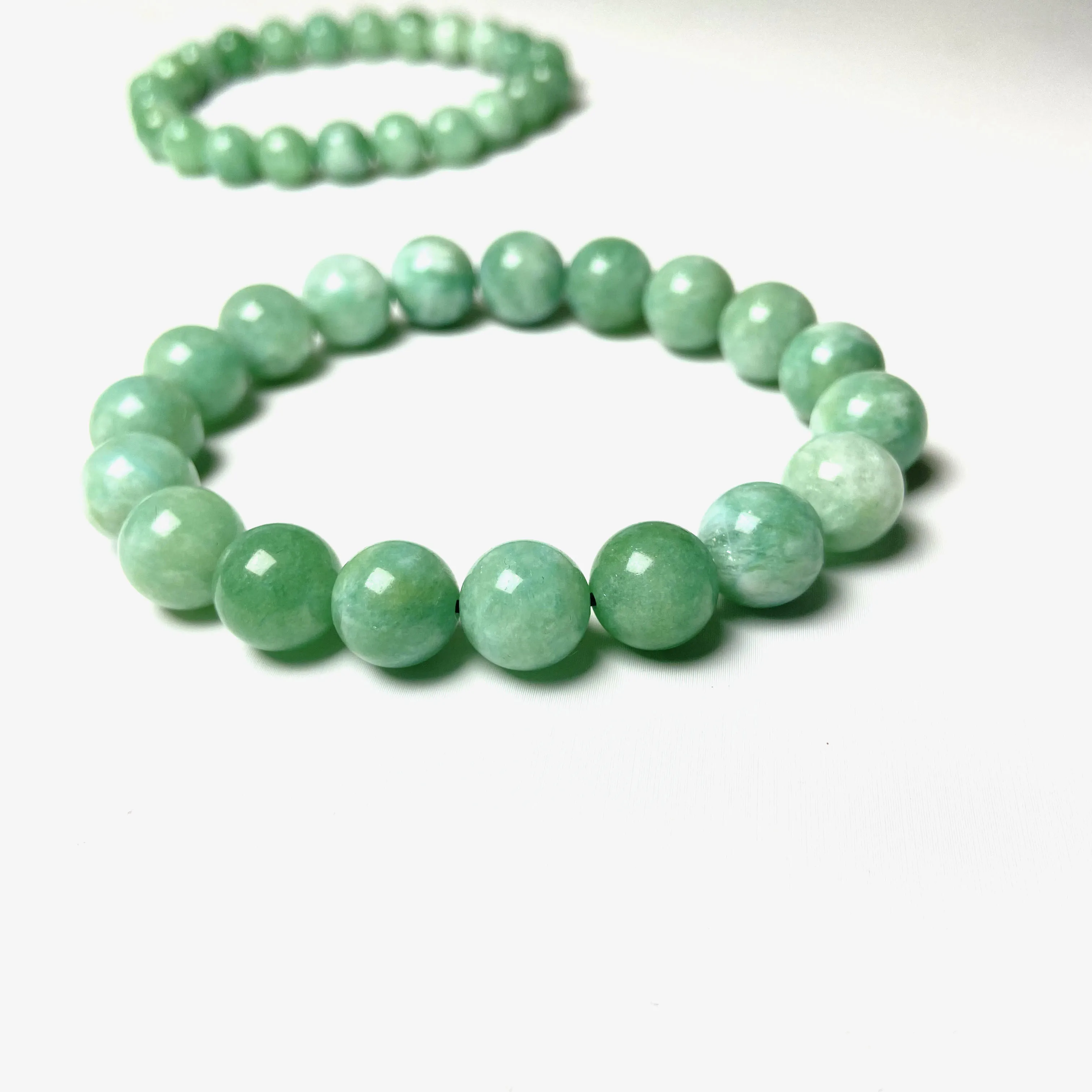 
Оптовая продажа, Нефритовый кварцевый браслет с кристаллами, браслет с эластичными бусинами ручной работы 