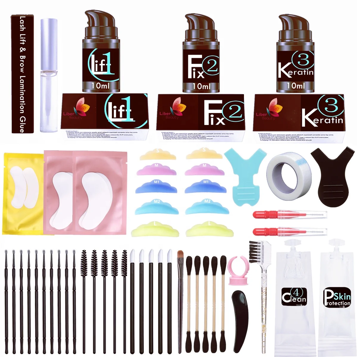 Lash Lift and Brow Lamination 2 in 1, Rapid Eyelash and Eyebrow Lifting Make Eyes Voluminous for 6 Weeks About 15 Applications