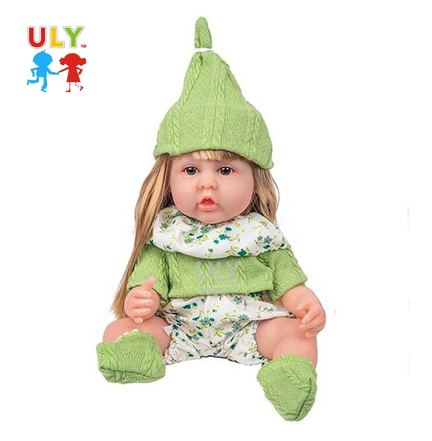 14-inch full-body soft glue simulation reborn doll with touch shaking interactive soft glue doll