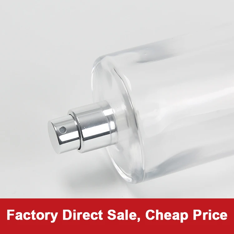 Custom OEM ODM 30ml 50ml 75ml 100ml Empty Luxury Flat Spray Fragrance Parfum Refillable Empty Sprayer Glass Perfume Bottle