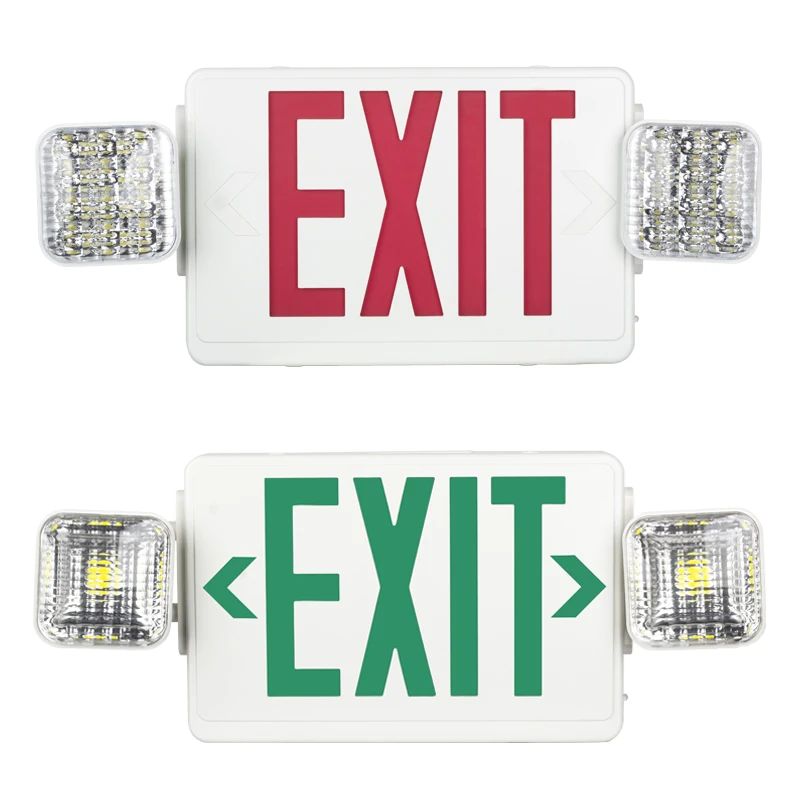 UL LED Emergency Lights With Two Adjustable Heads Commercial Emergency Lights with Battery Backup