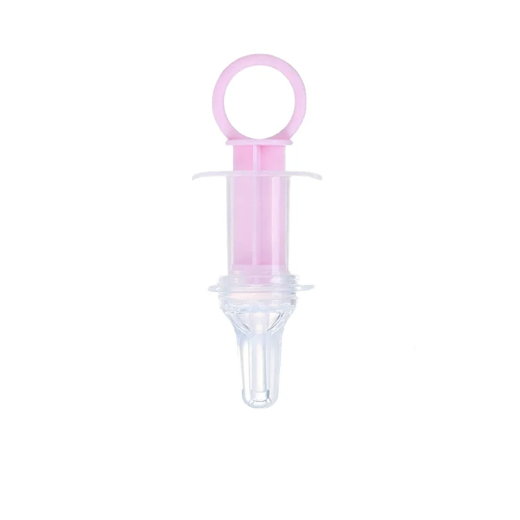 Newborn and Infant Oral Feeding Syringe Dispenser Baby Pacifier Liquid Medicine Feeder Made from Food Safe Silicon