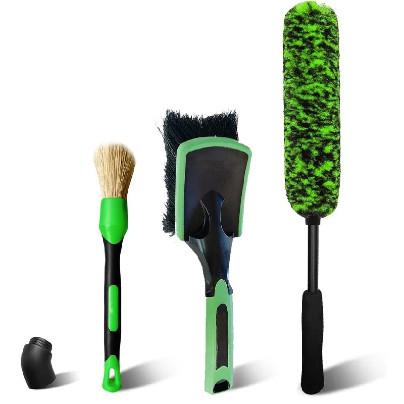 Wholesale car cleaning brush set microfiber wheel rim cleaning brush Tire brush interior details scrubbing tool