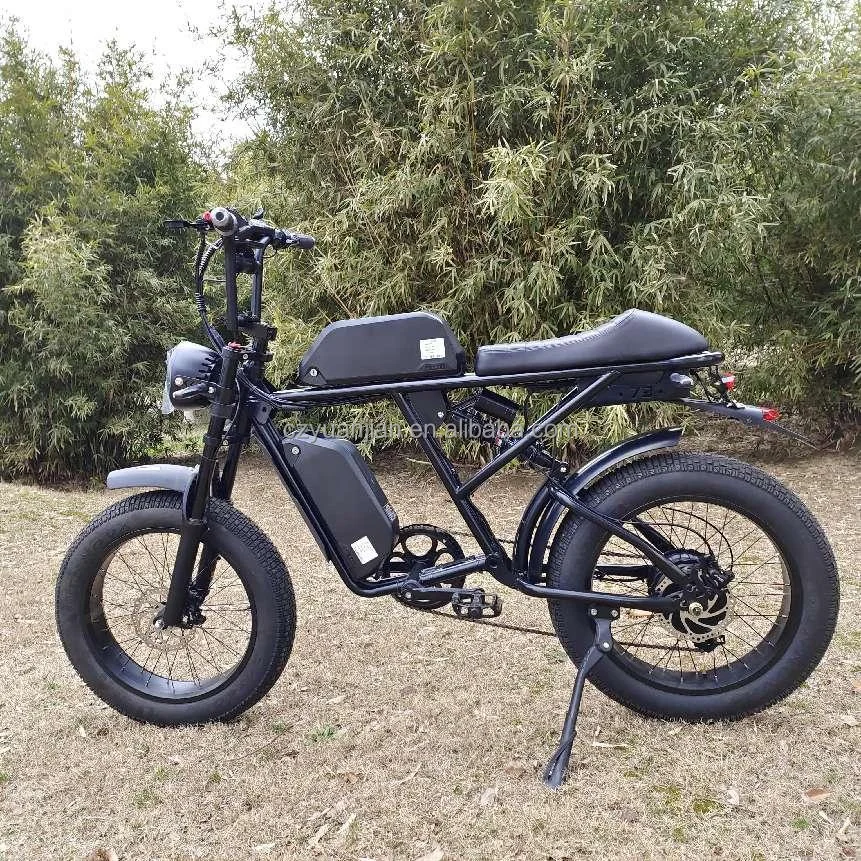 20 Inch Electric Bike Vintage E-bike 48v 750w Super Bikes 73 Style long seat Electric Bicycle