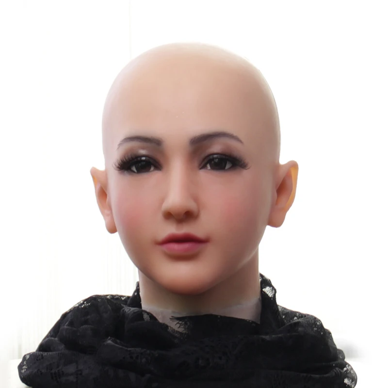 KnowU Factory Direct Sale Halloween Fancy Ball Crossdressing Female Silicon Realistic Head Mask for Transvestite