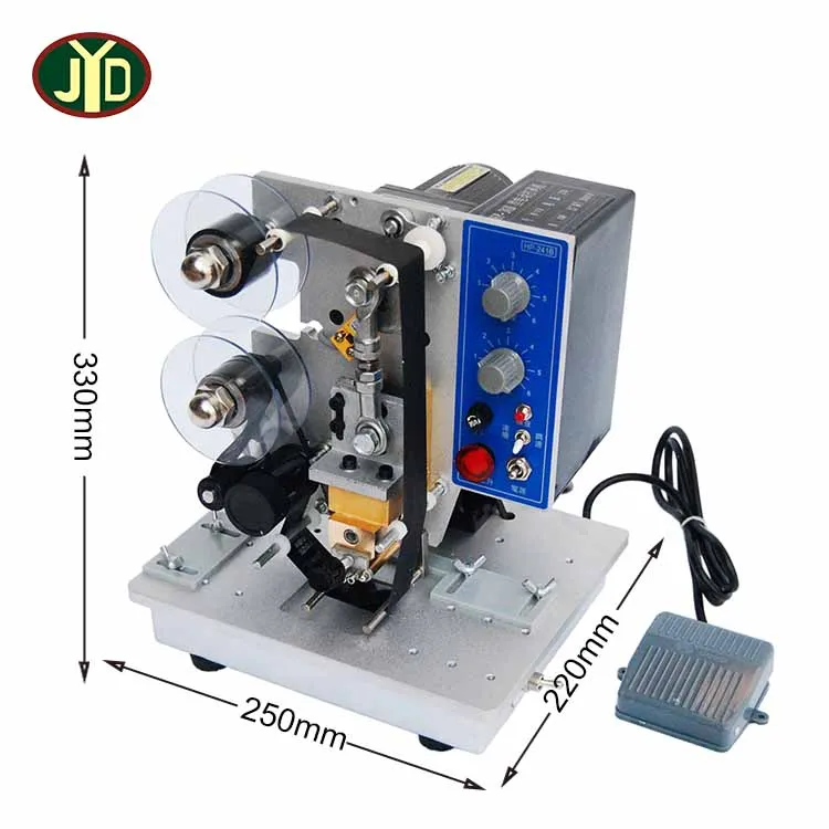 JDY Factory Price Manufacturer Hand Pressure  HP-241B Color Ribbon Stamping Label Date Coding Foil Printing Machine