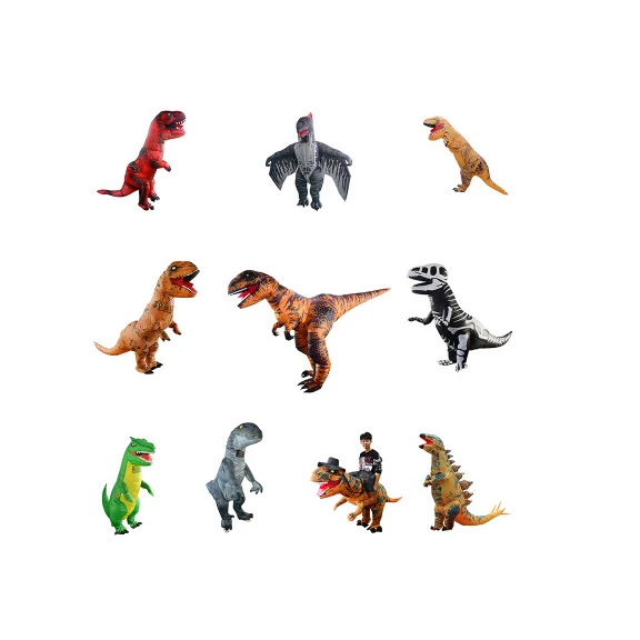 Dress Up Brown Bear Mascot Waist  Fancy Dress Halloween Costumes Inflatable Rib T-Rex Dinosaur Costume For children